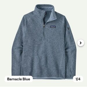 Patagonia Better Sweater 1/4 Zip Blue Small